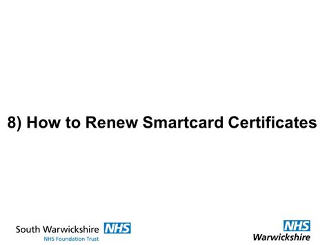 smartcard renew certificate